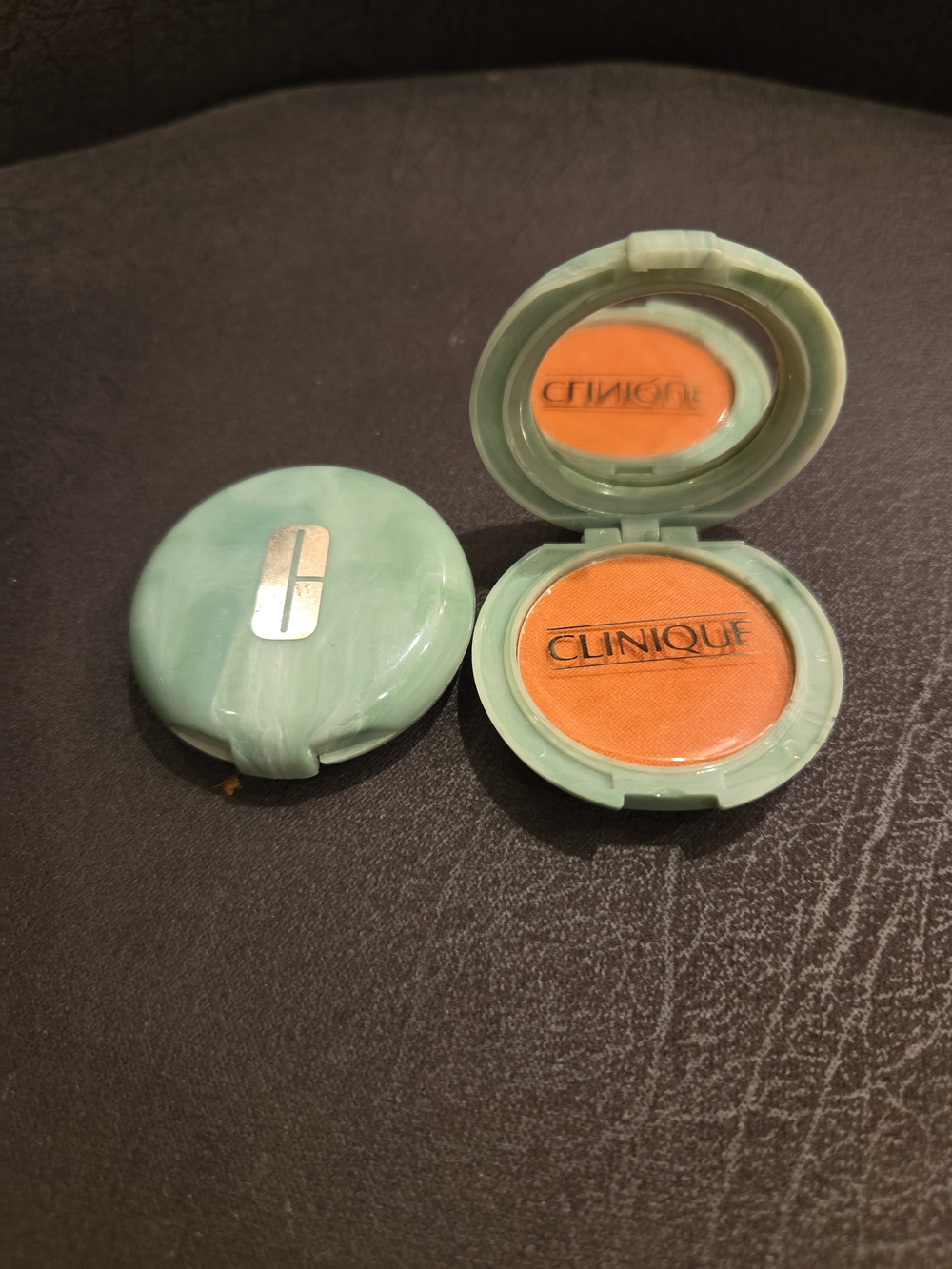 2 Clinique Transparent Buffer Think Bronze Travel Size .10 Oz. Blush Each NOS